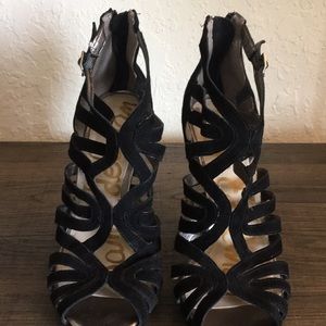 Sam Edelman velvety stiletto black party heels!